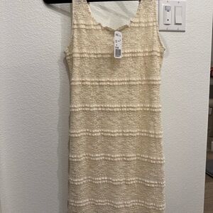 Forever 21 Cream Textured Mini Dress